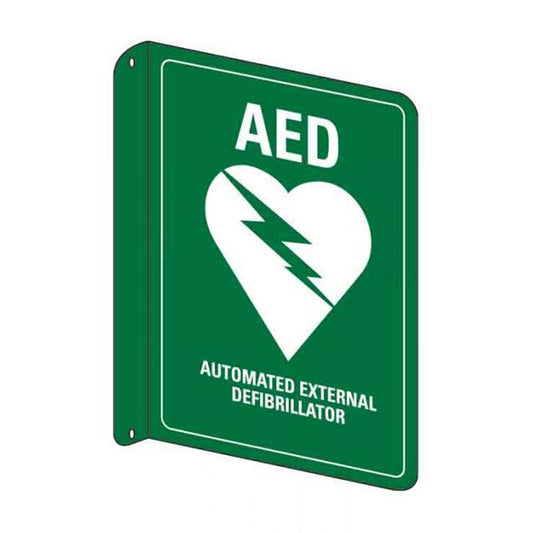 Anzcor Flange AED Sign (Green)